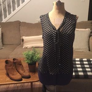 No strings attached polka dot top size m Euc